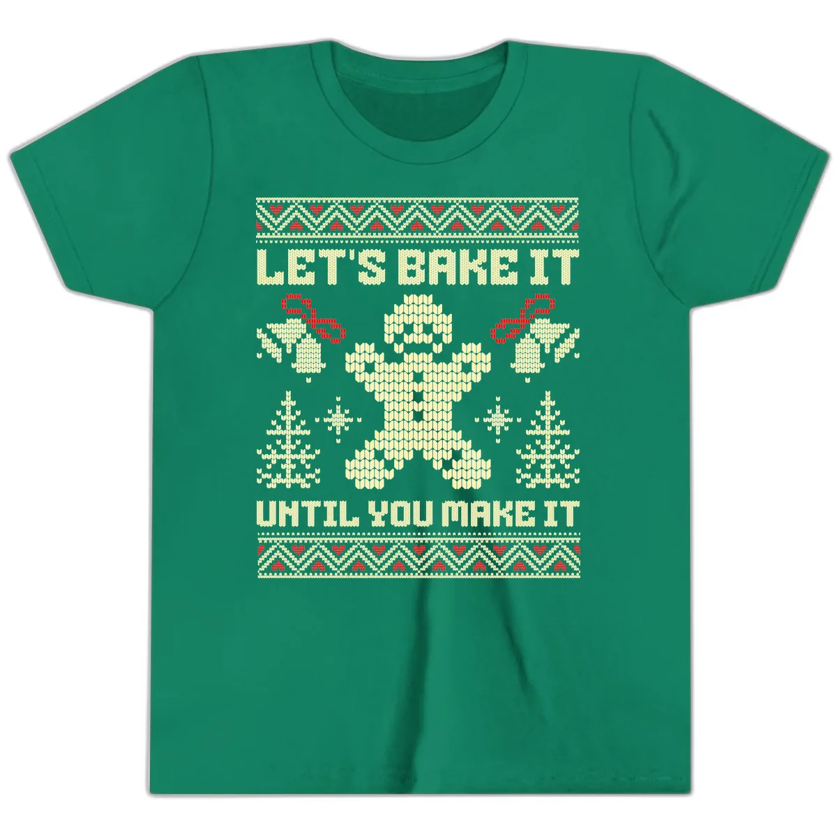 Let's Bake It Until You Make It Youth T-Shirt in Kelly