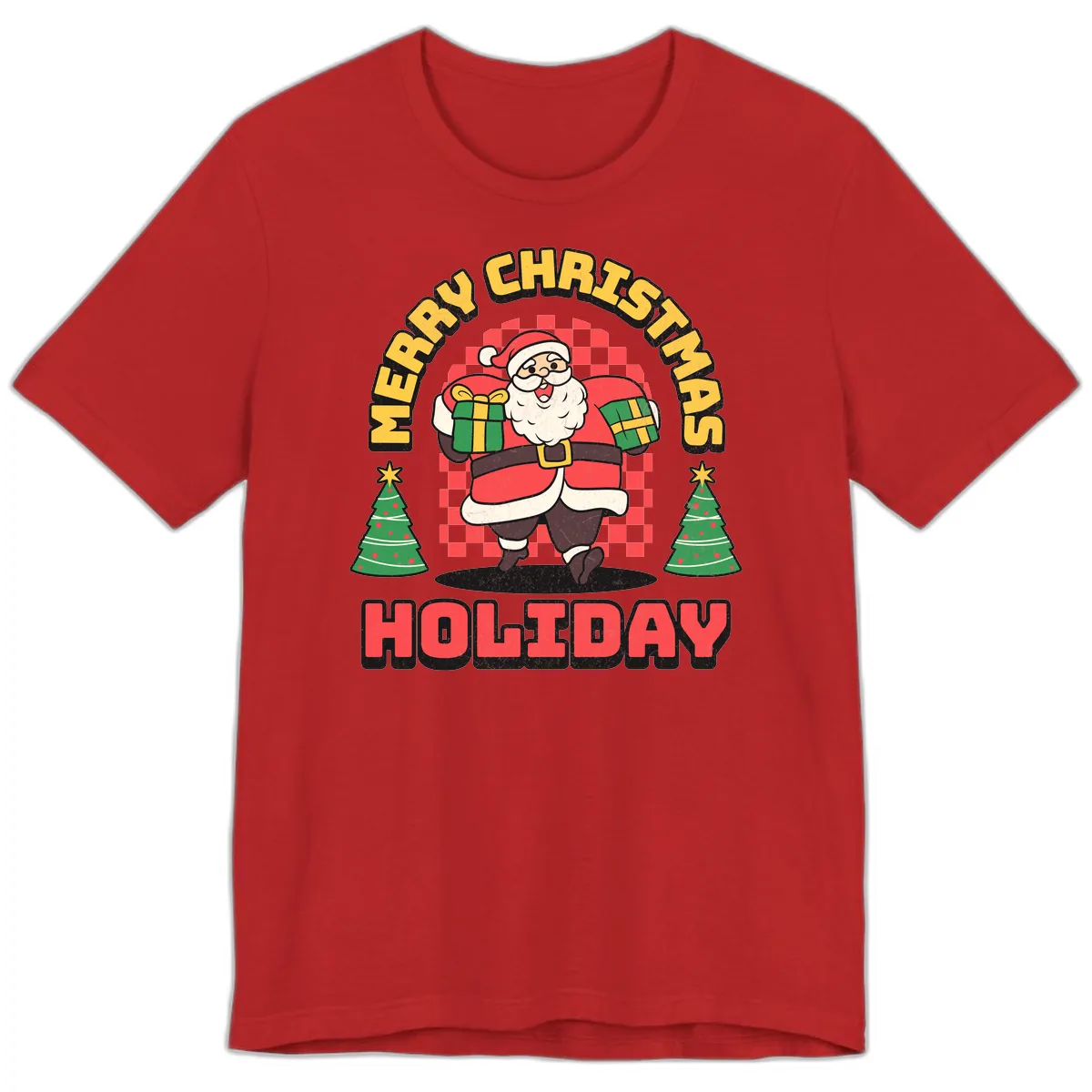 Santa's Merry Holiday Gifts Premium T-Shirt in Red