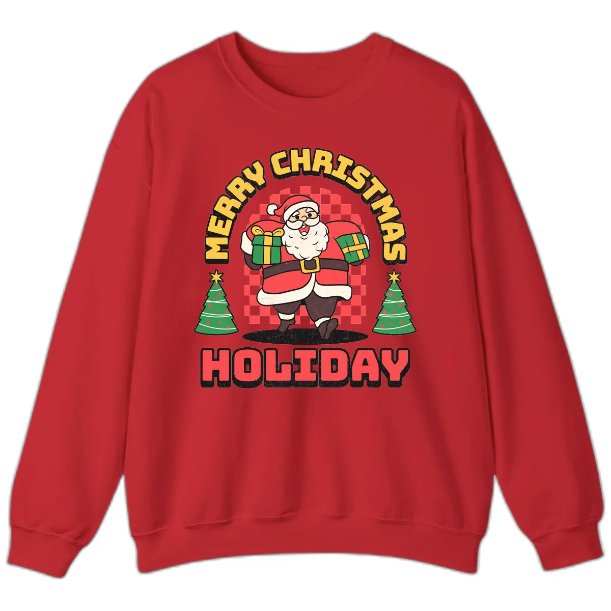Santa's Merry Holiday Gifts Sweatshirt in Red