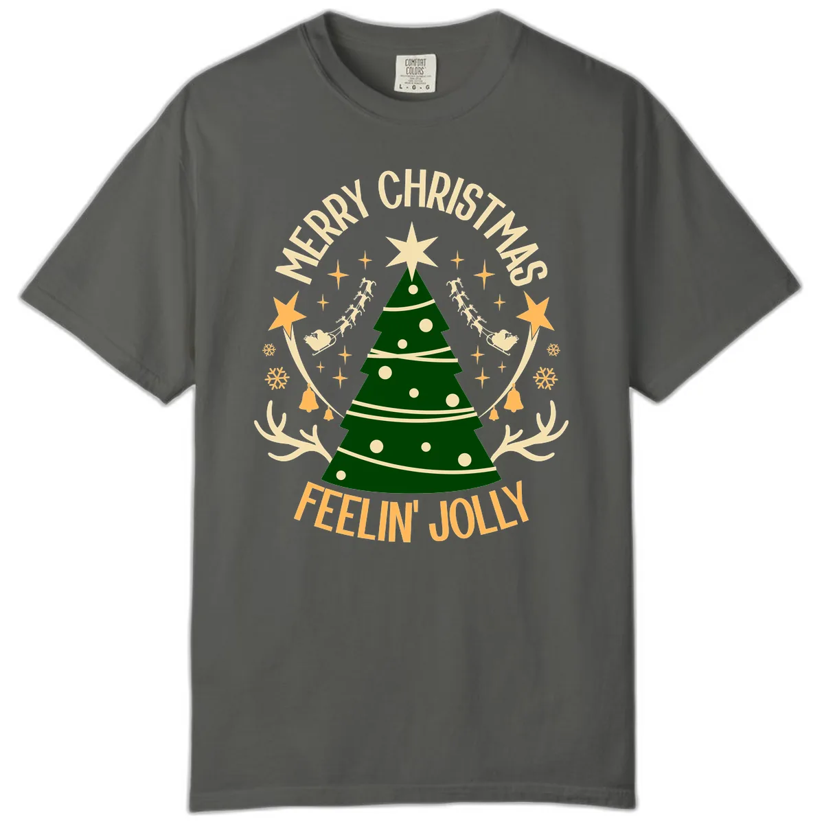 Merry Christmas Feelin' Jolly Comfort Color in Pepper