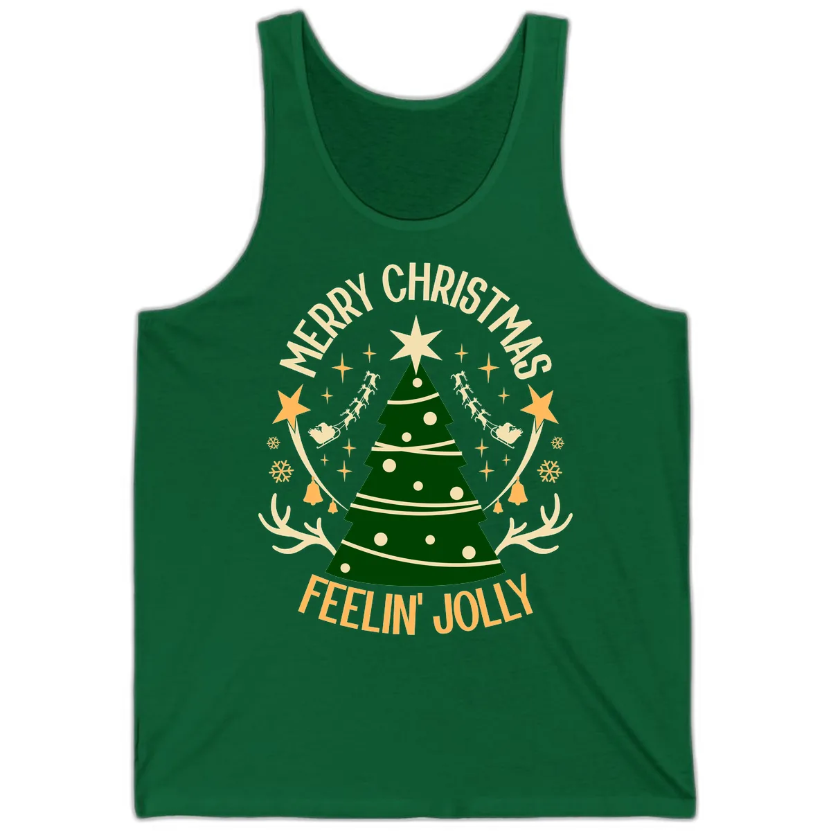 Merry Christmas Feelin' Jolly Tank in Kelly