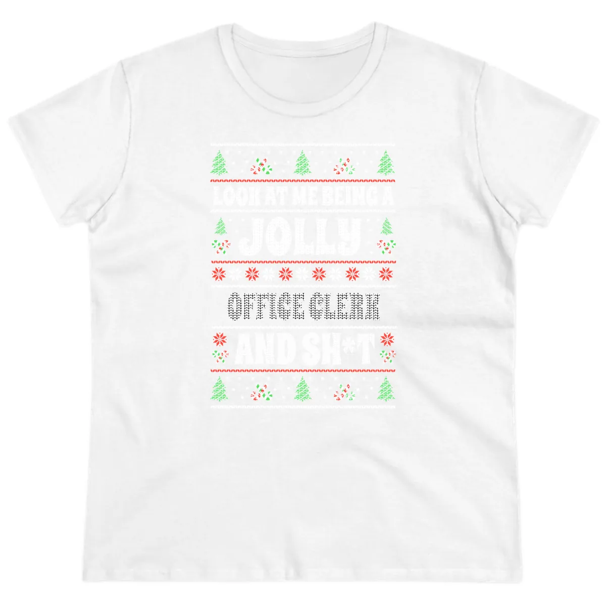 Jolly Office Clerk And Shit Ladies Tee in White