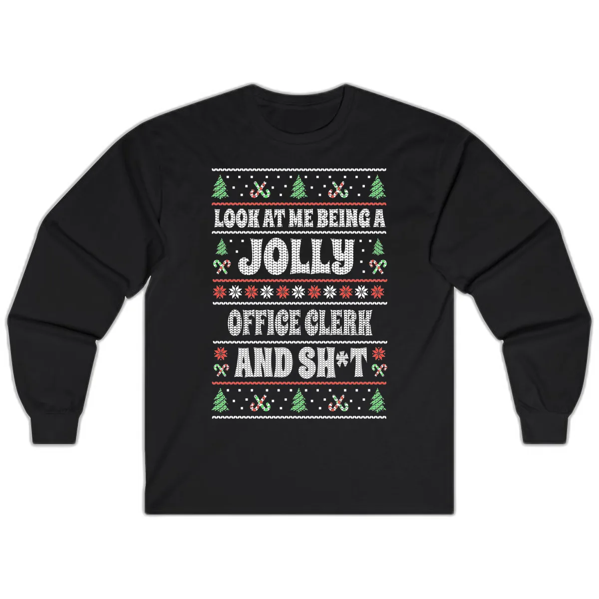 Jolly Office Clerk And Shit Long Sleeve in Black