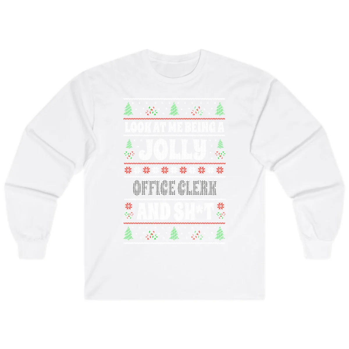 Jolly Office Clerk And Shit Long Sleeve in White