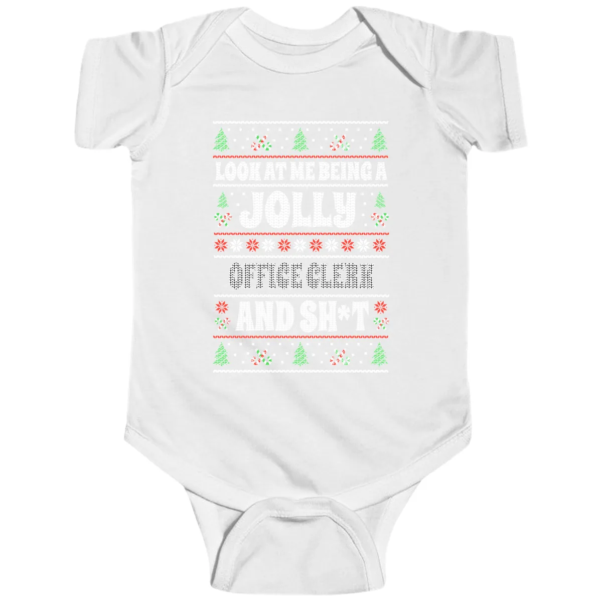 Jolly Office Clerk And Shit Baby Onesie in White