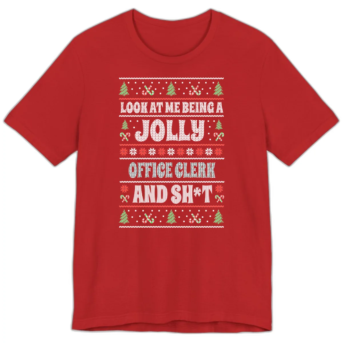 Jolly Office Clerk And Shit Premium T-Shirt in Red