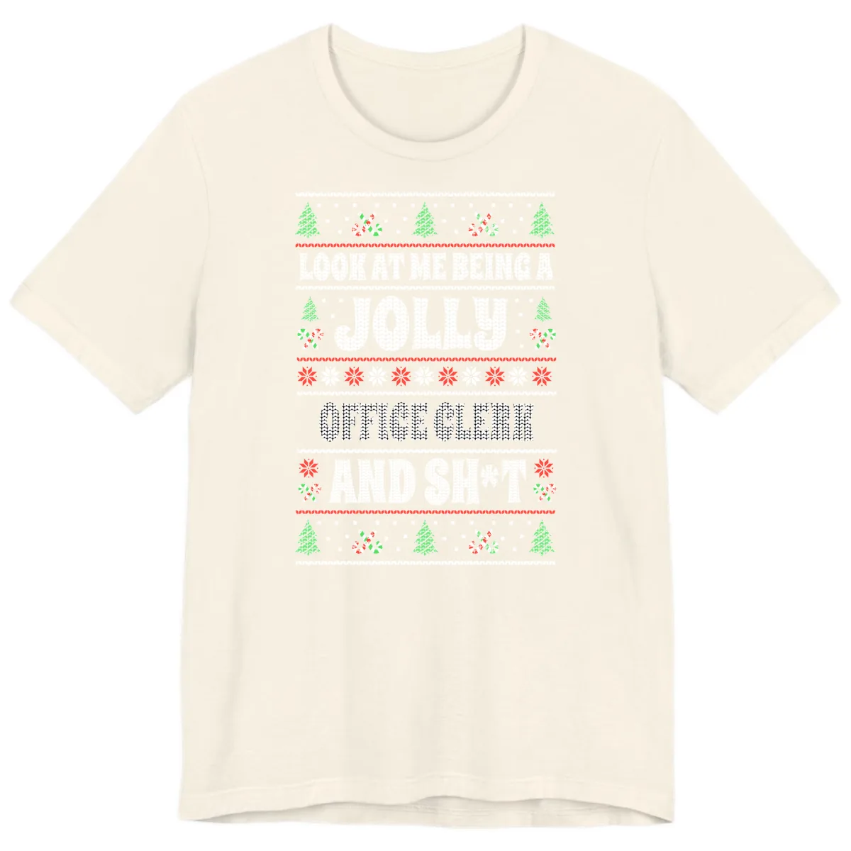 Jolly Office Clerk And Shit Premium T-Shirt in Natural