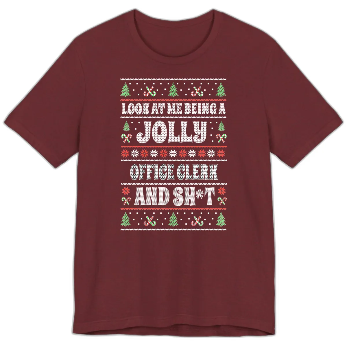 Jolly Office Clerk And Shit Premium T-Shirt in Heather Cardinal