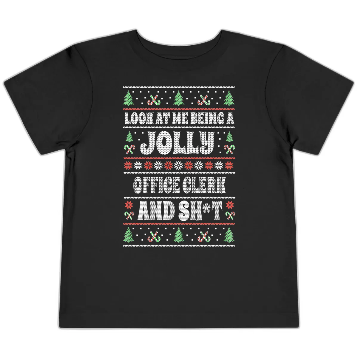 Jolly Office Clerk And Shit Toddler T-Shirt in Black