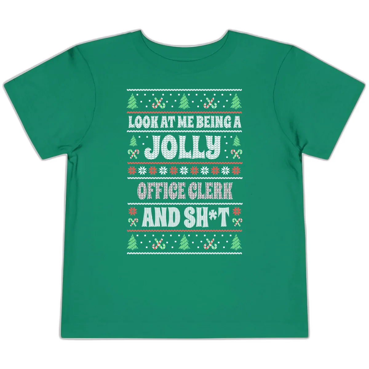 Jolly Office Clerk And Shit Toddler T-Shirt in Kelly