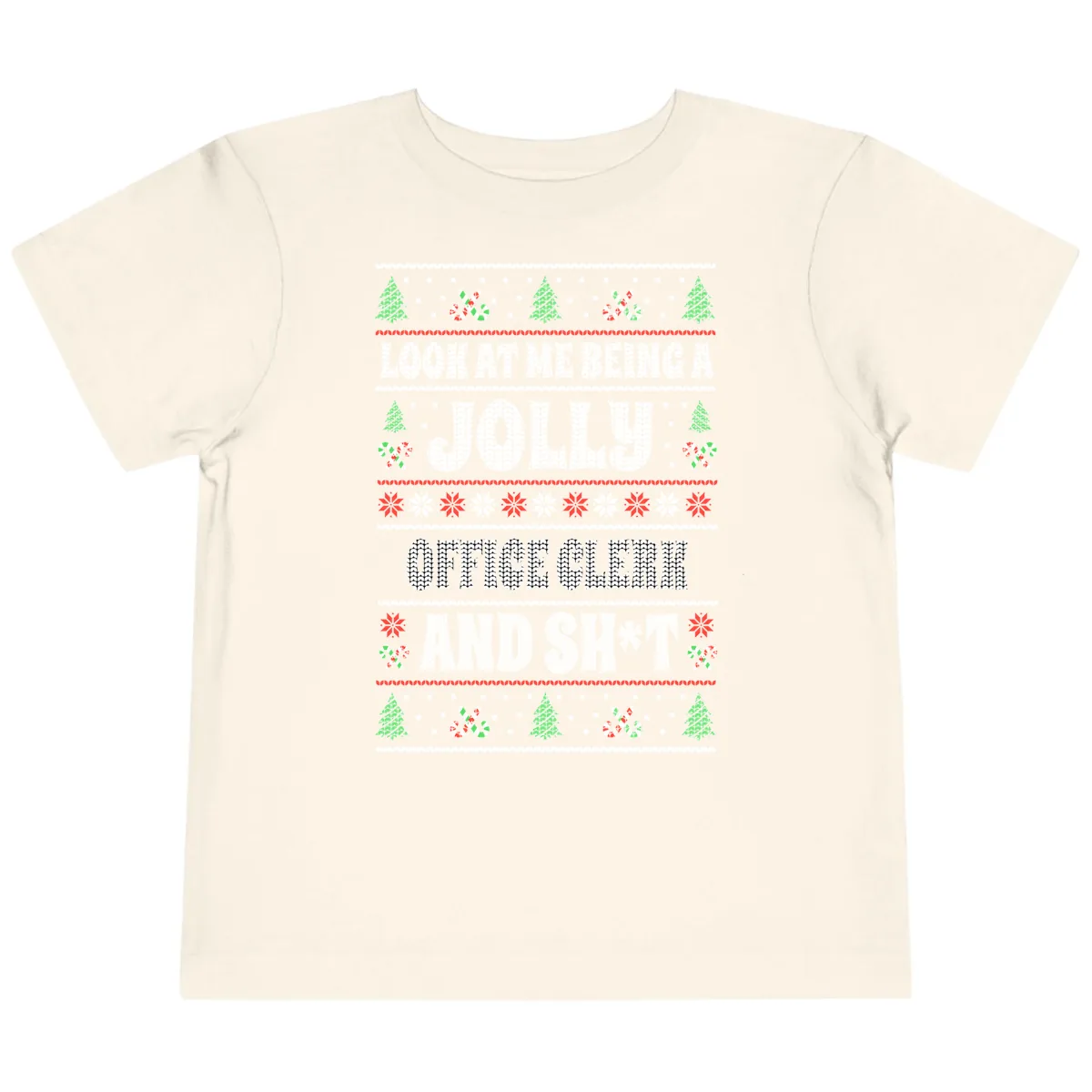 Jolly Office Clerk And Shit Toddler T-Shirt in Natural