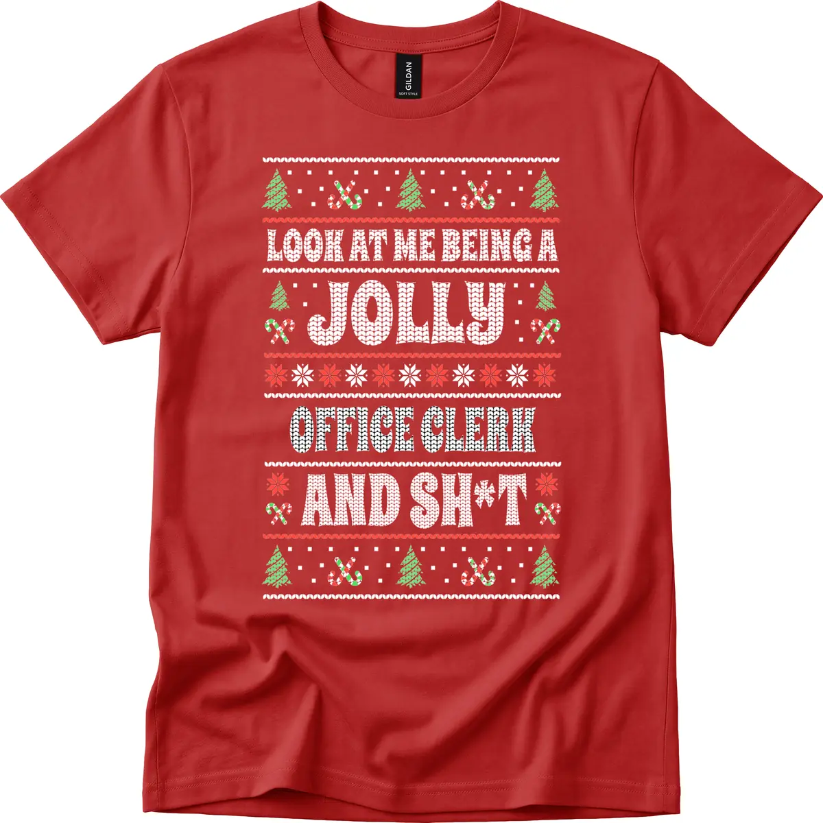 Jolly Office Clerk And Shit T-Shirt in Red