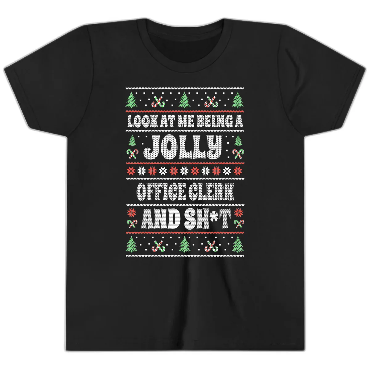 Jolly Office Clerk And Shit Youth T-Shirt in Black