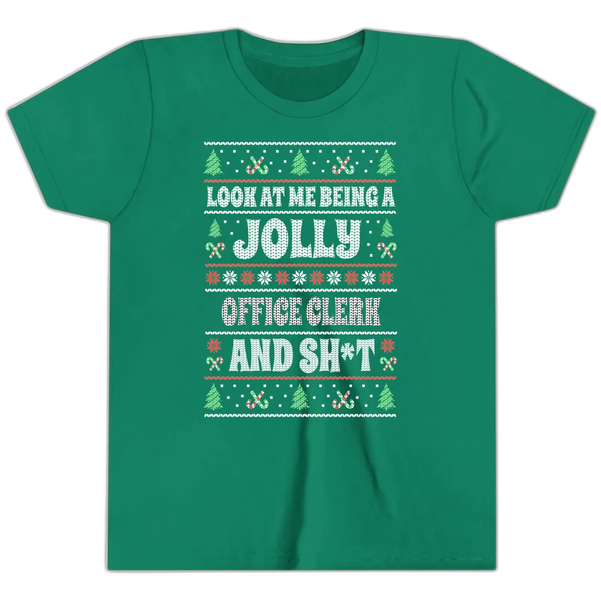 Jolly Office Clerk And Shit Youth T-Shirt in Kelly
