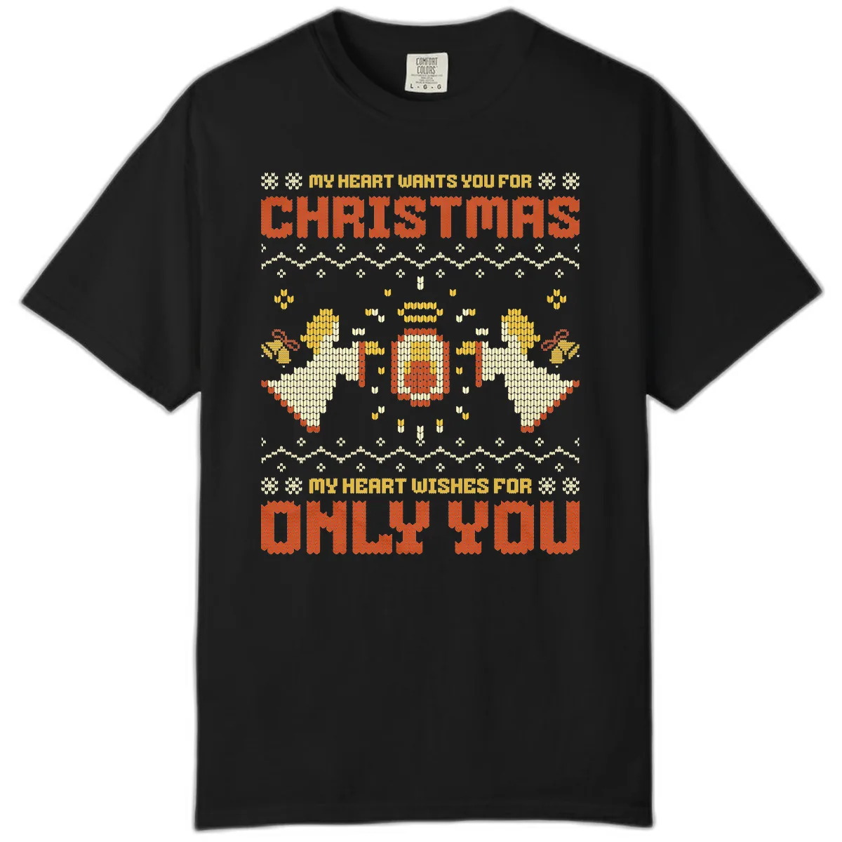 My Heart Wants You For Christmas Comfort Color in Black