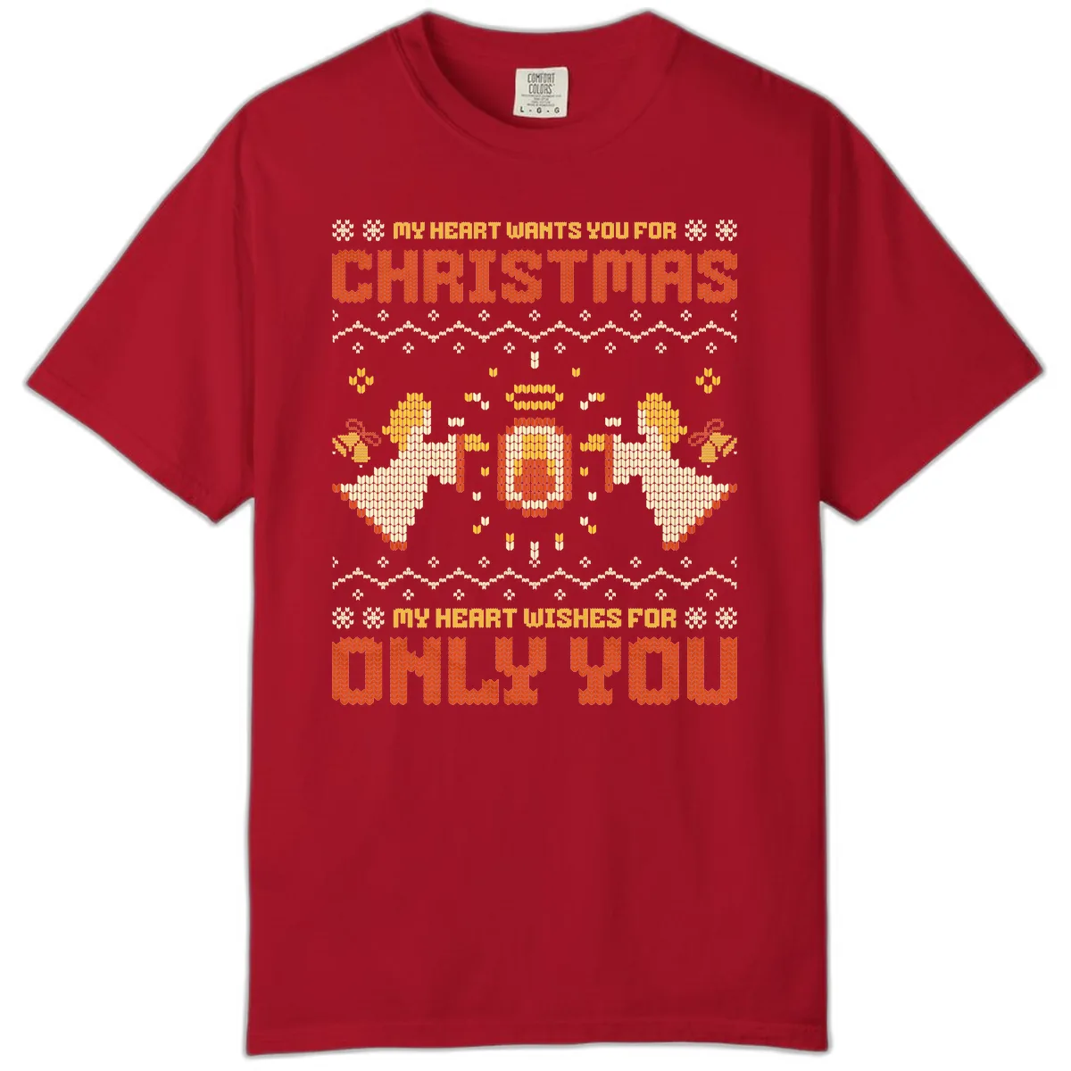 My Heart Wants You For Christmas Comfort Color in Red