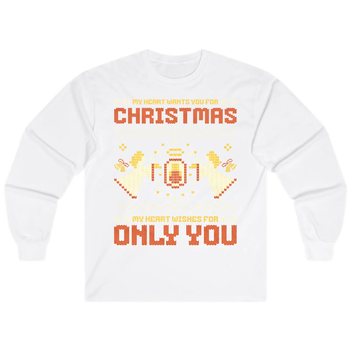 My Heart Wants You For Christmas Long Sleeve in White