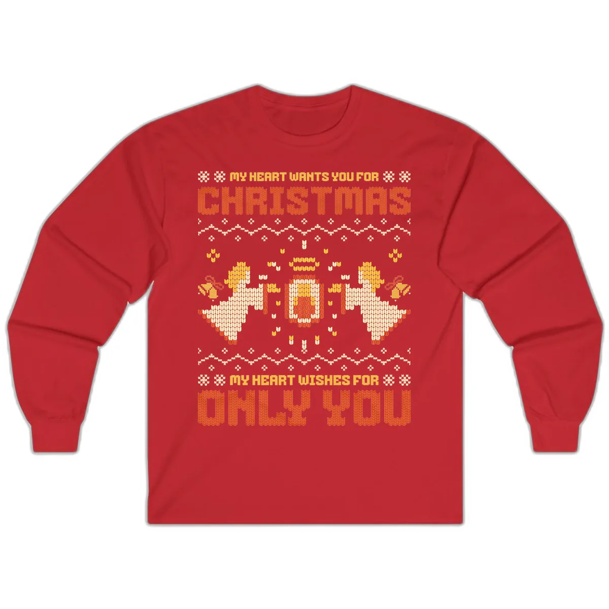 My Heart Wants You For Christmas Long Sleeve in Red