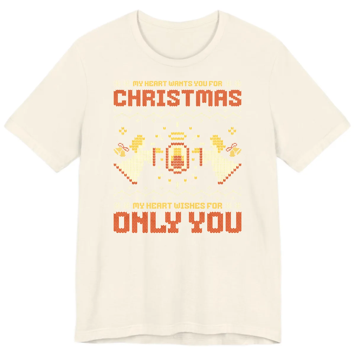 My Heart Wants You For Christmas Premium T-Shirt in Natural