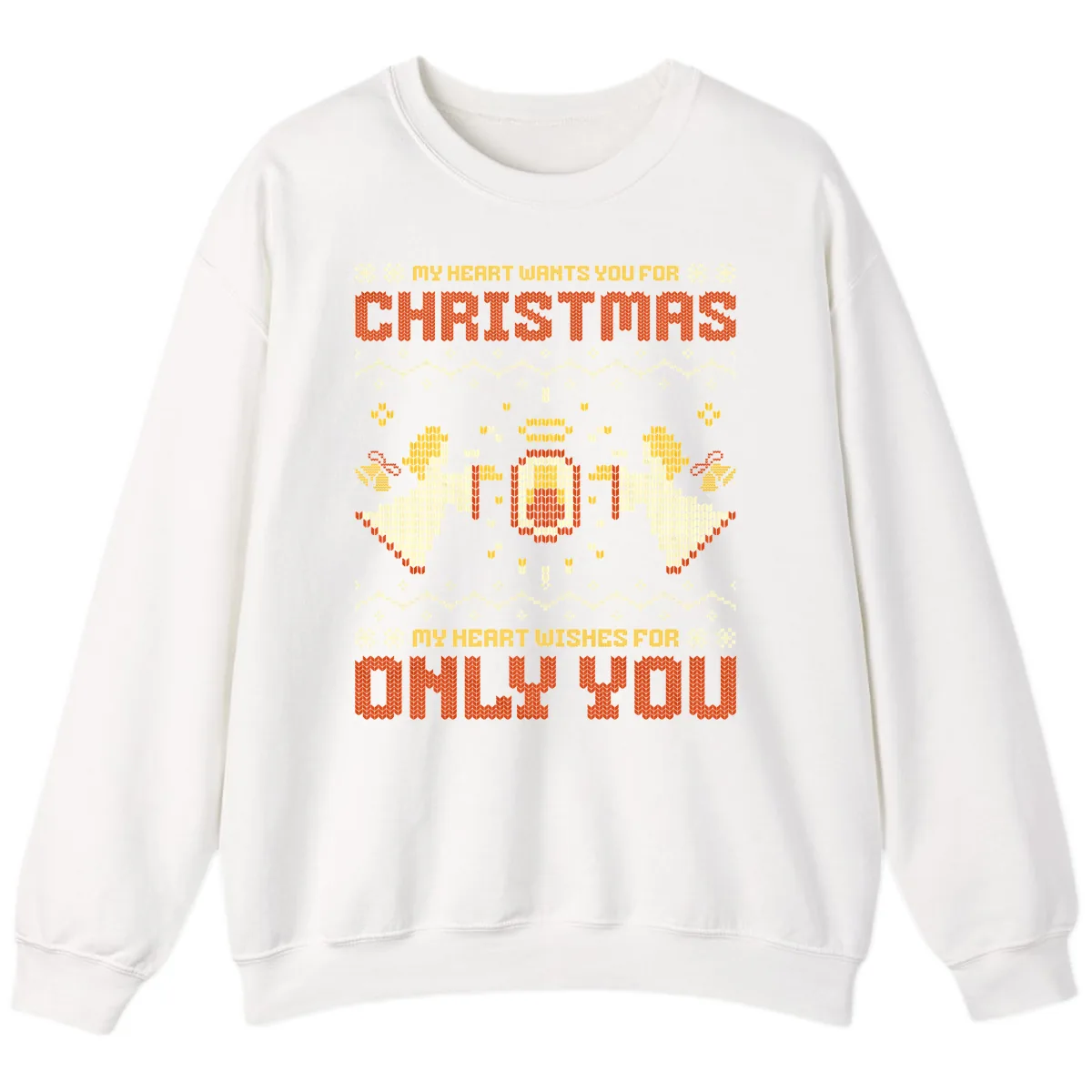 My Heart Wants You For Christmas Sweatshirt in White