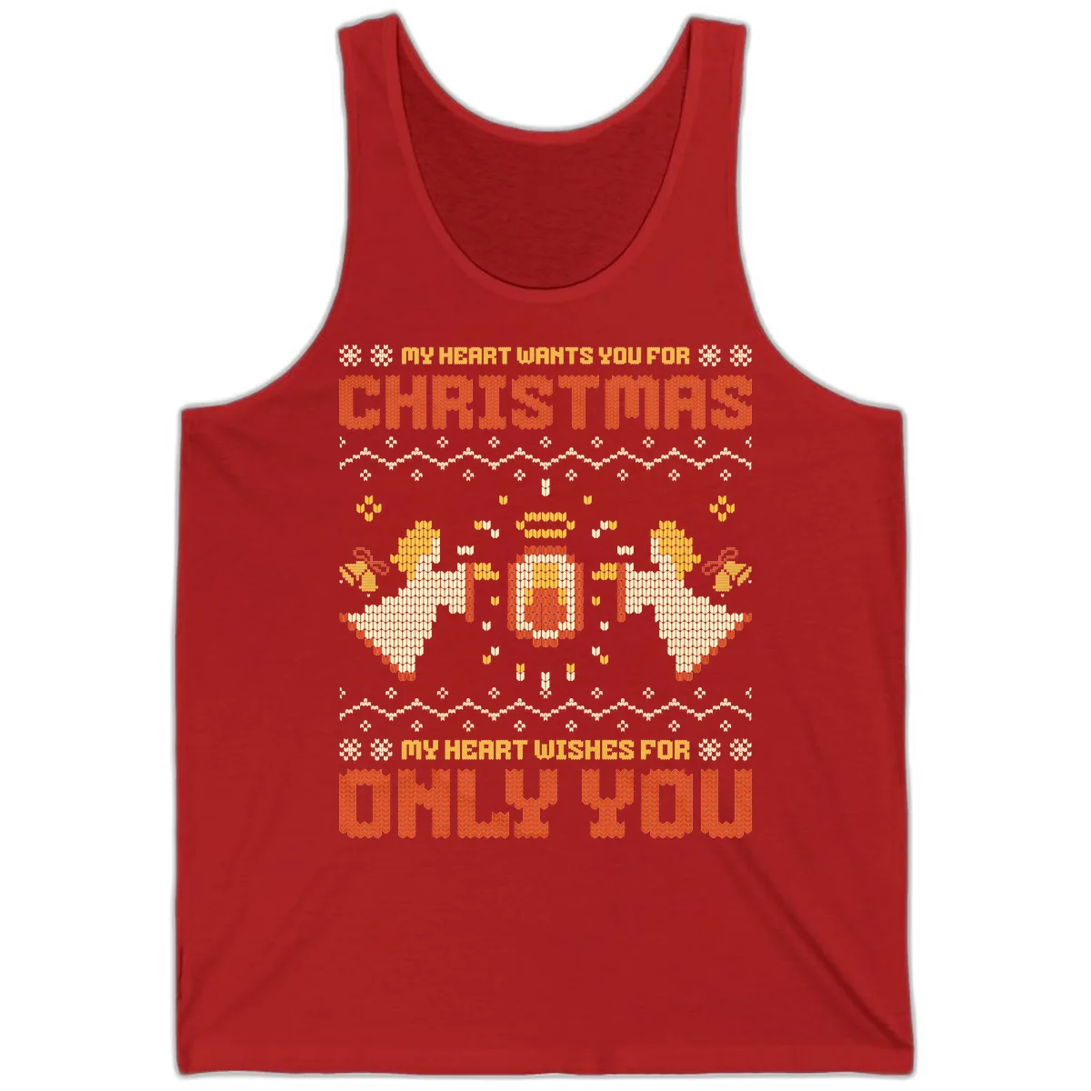 My Heart Wants You For Christmas Tank in Red