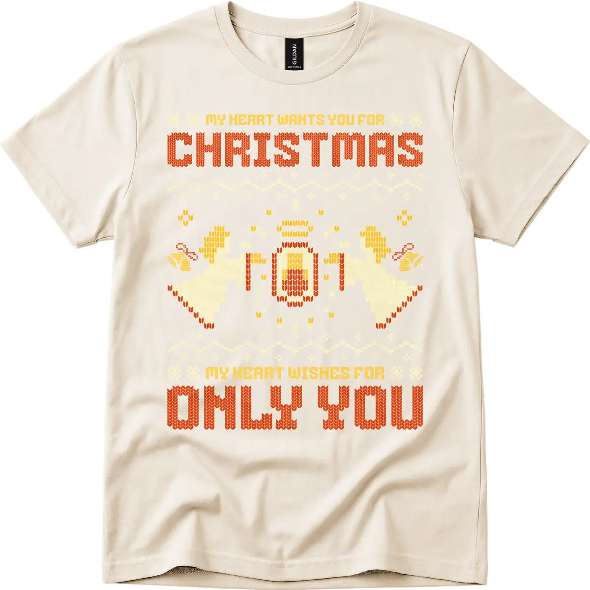 My Heart Wants You For Christmas T-Shirt in Natural