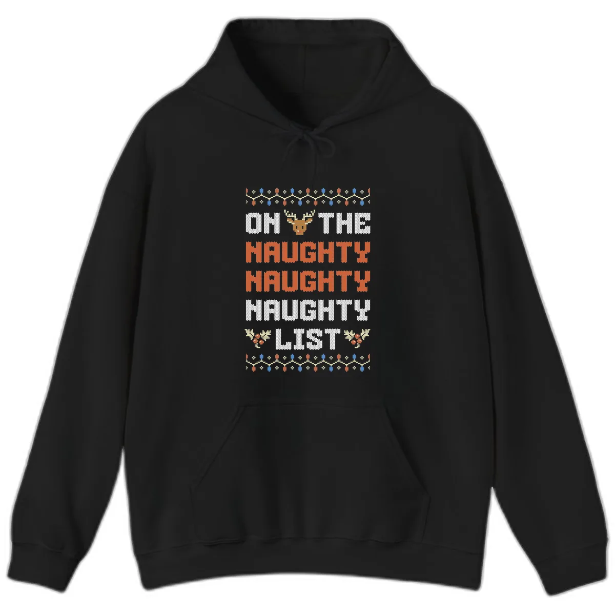 On The Naughty Naughty Naughty List Hoodie in Black