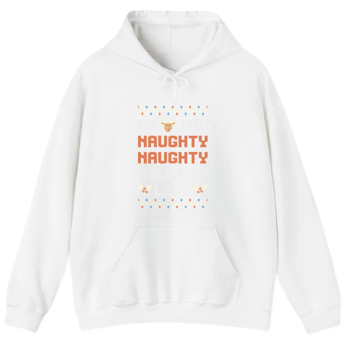 On The Naughty Naughty Naughty List Hoodie in White