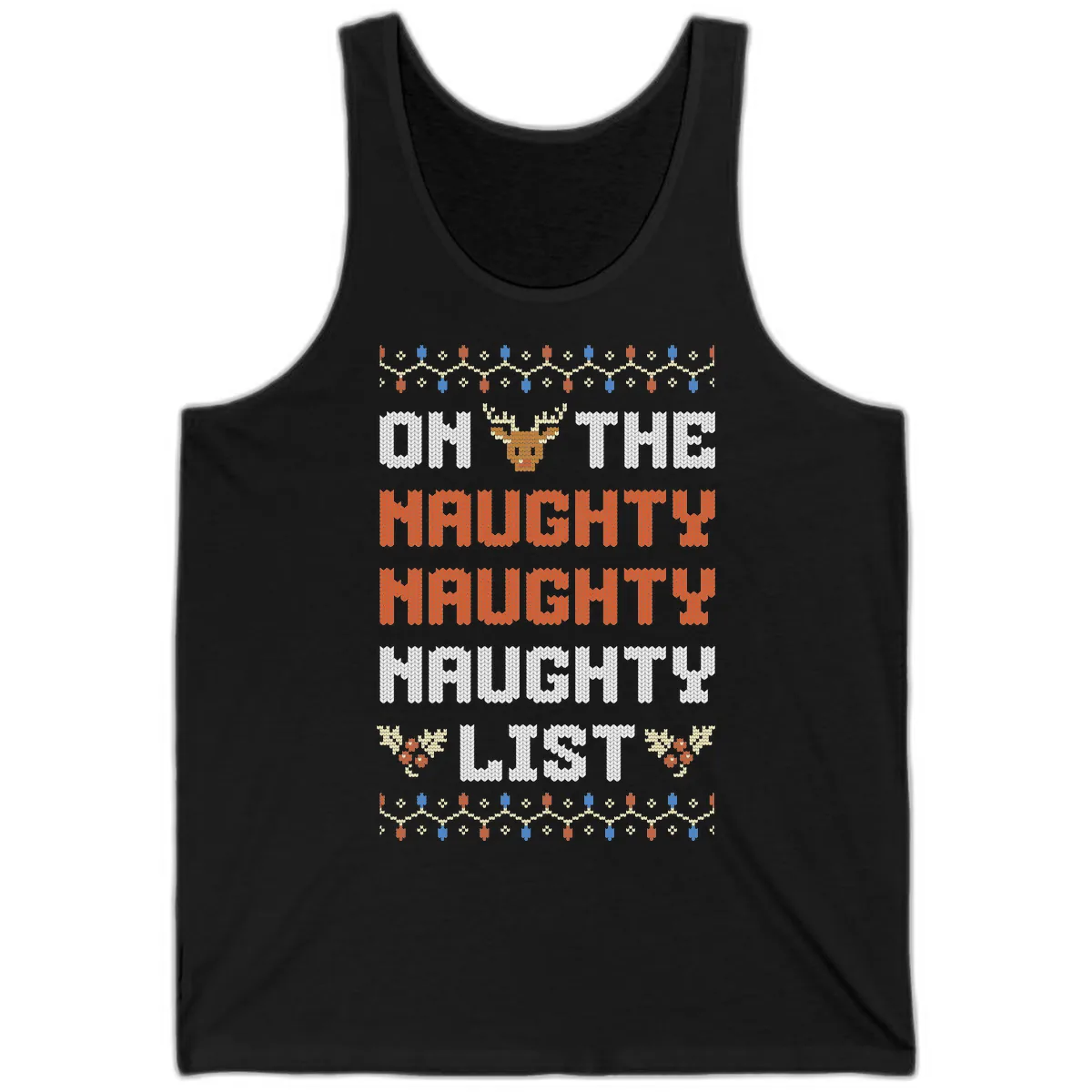 On The Naughty Naughty Naughty List Tank in Black
