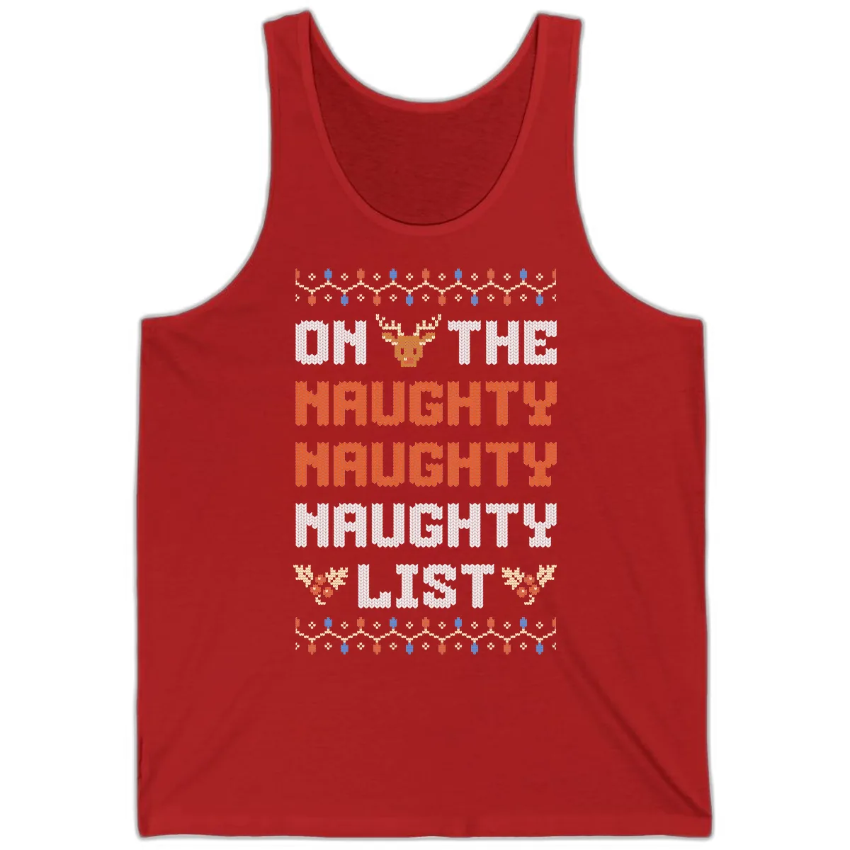 On The Naughty Naughty Naughty List Tank in Red