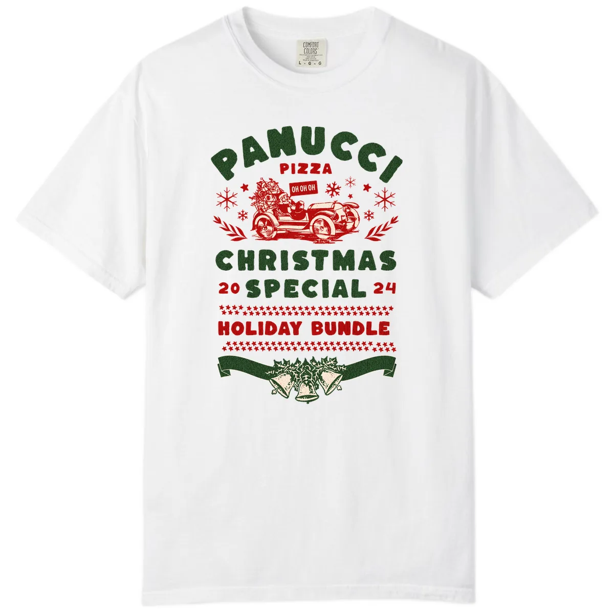 Panucci Pizza Christmas Special Holiday Bundle Comfort Color in White