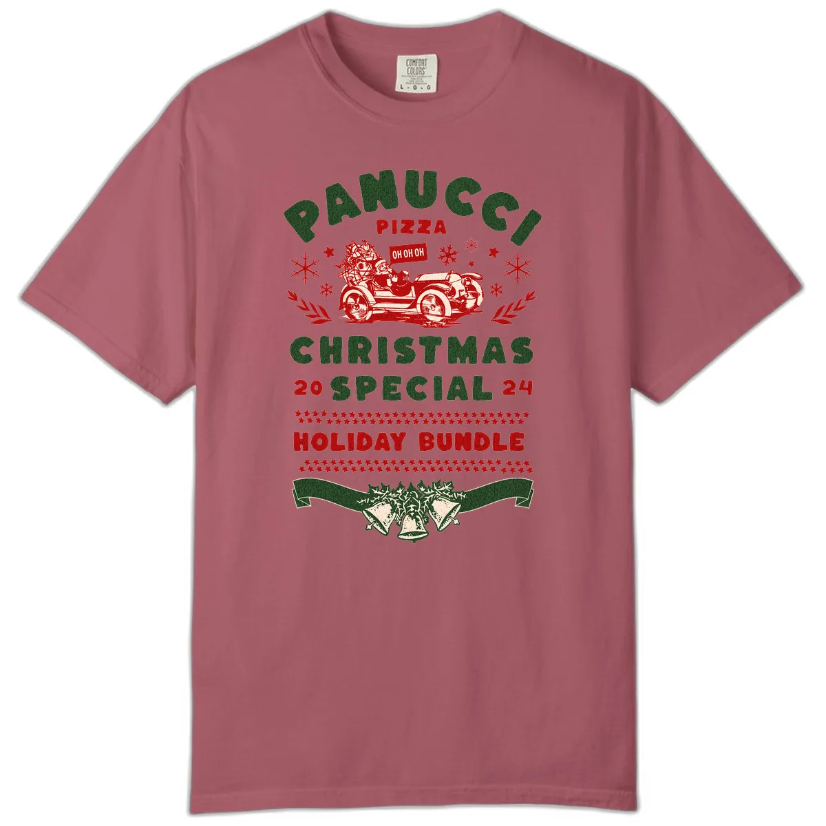 Panucci Pizza Christmas Special Holiday Bundle Comfort Color in Crimson