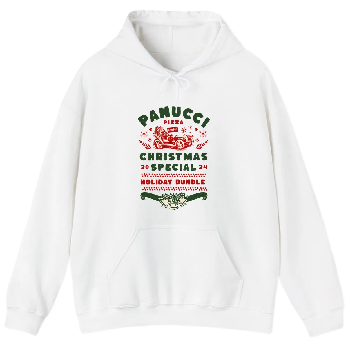 Panucci Pizza Christmas Special Holiday Bundle Hoodie in White