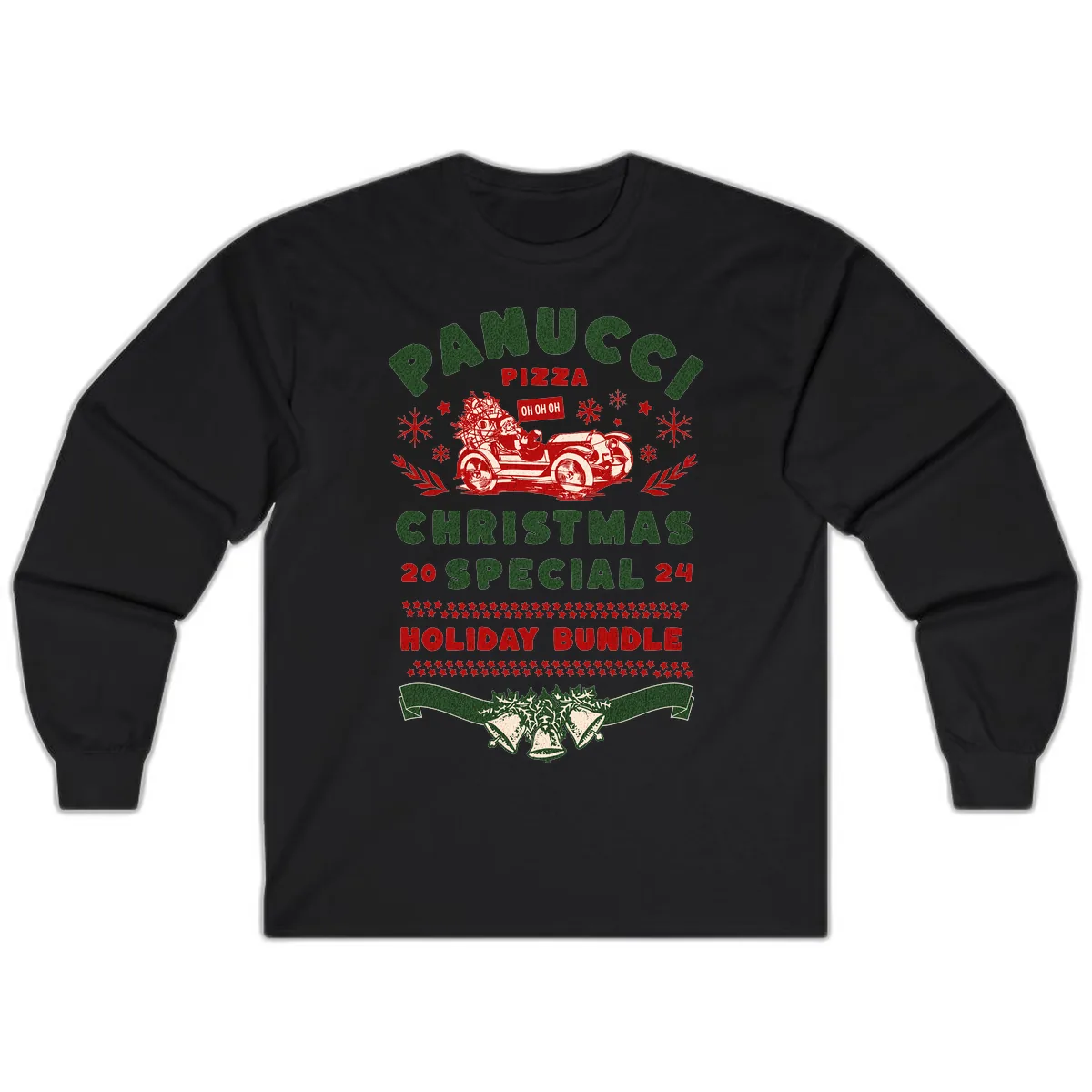 Panucci Pizza Christmas Special Holiday Bundle Long Sleeve in Black