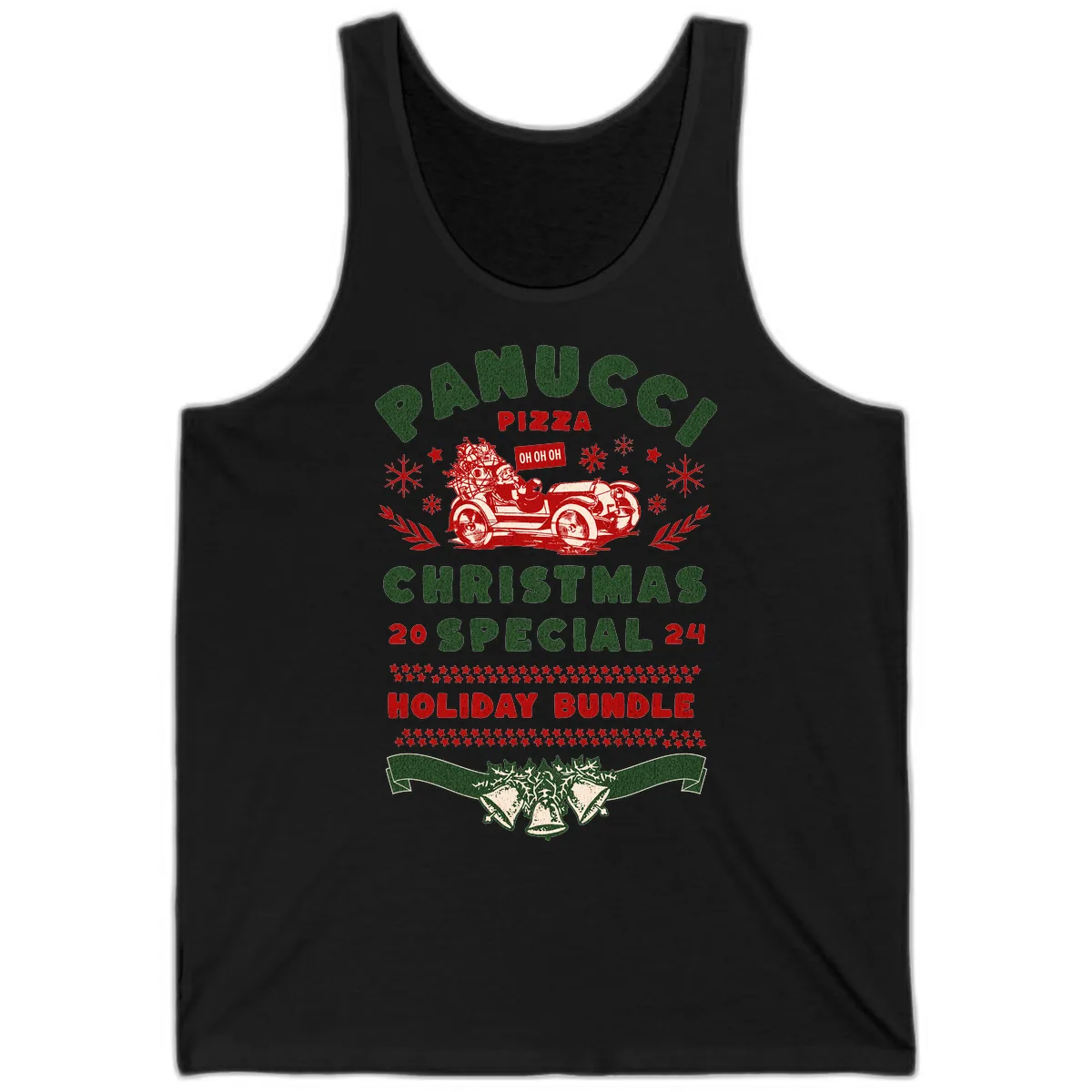 Panucci Pizza Christmas Special Holiday Bundle Tank in Black