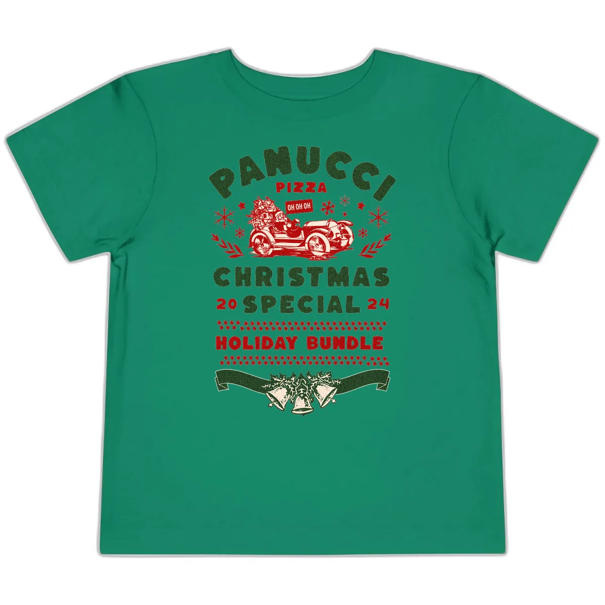 Panucci Pizza Christmas Special Holiday Bundle Toddler T-Shirt in Kelly