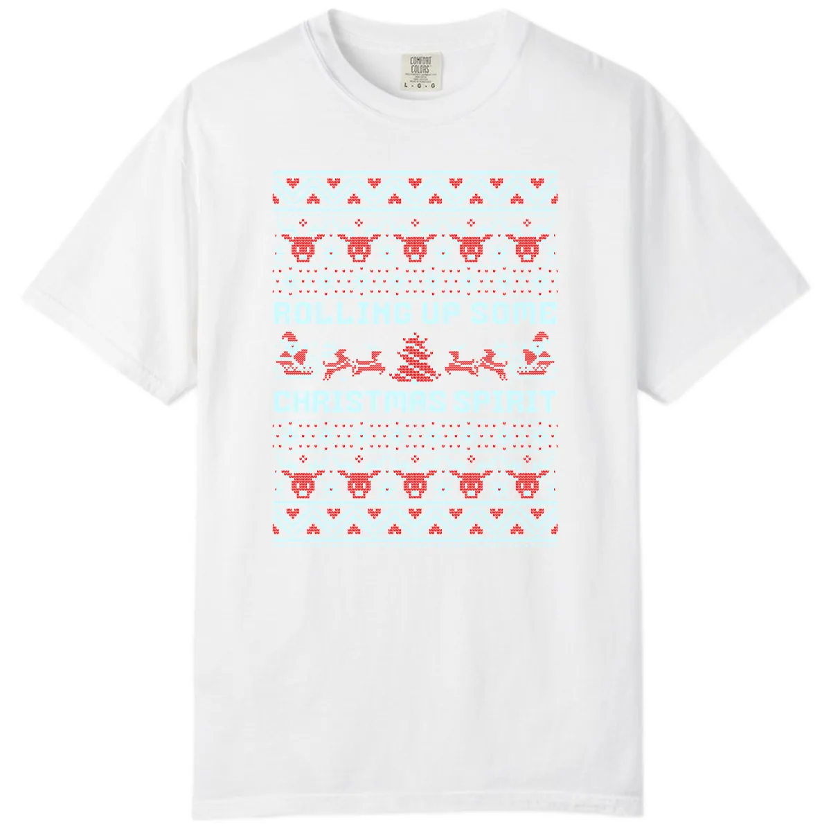 Rolling Up Some Christmas Spirit Comfort Color in White