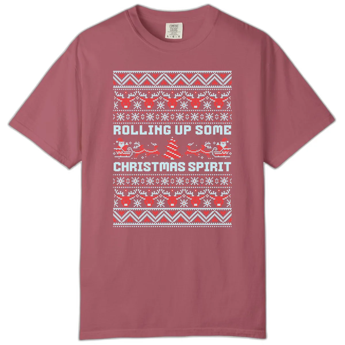 Rolling Up Some Christmas Spirit Comfort Color in Crimson