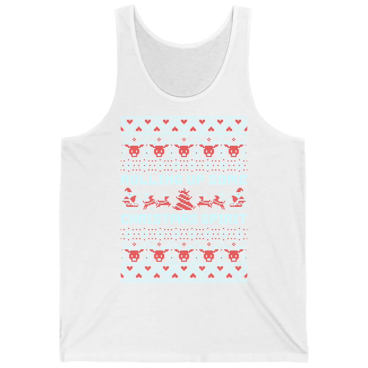 Rolling Up Some Christmas Spirit Tank in White