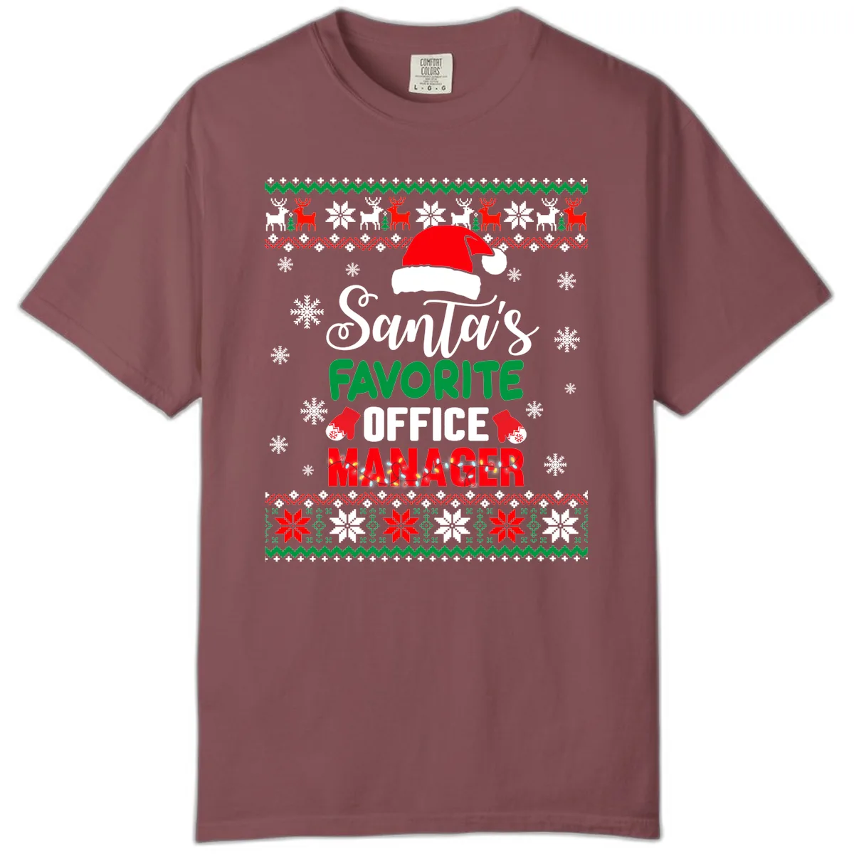 Santa's Favorite Office Manager Comfort Color in Brick