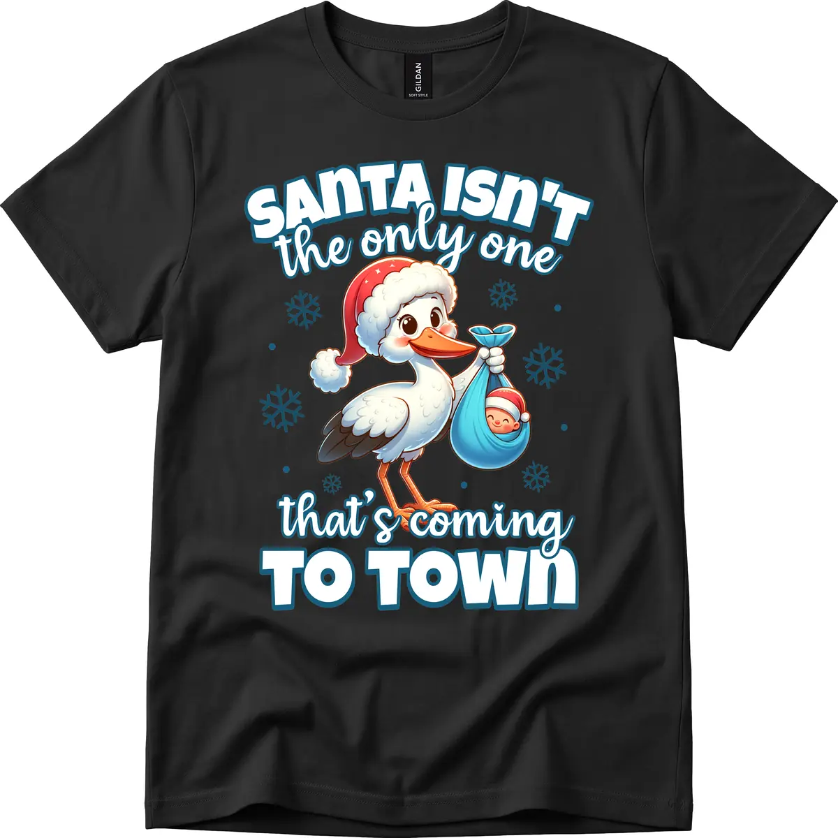 Santa Isn't The Only One Coming To Town T-Shirt in Black
