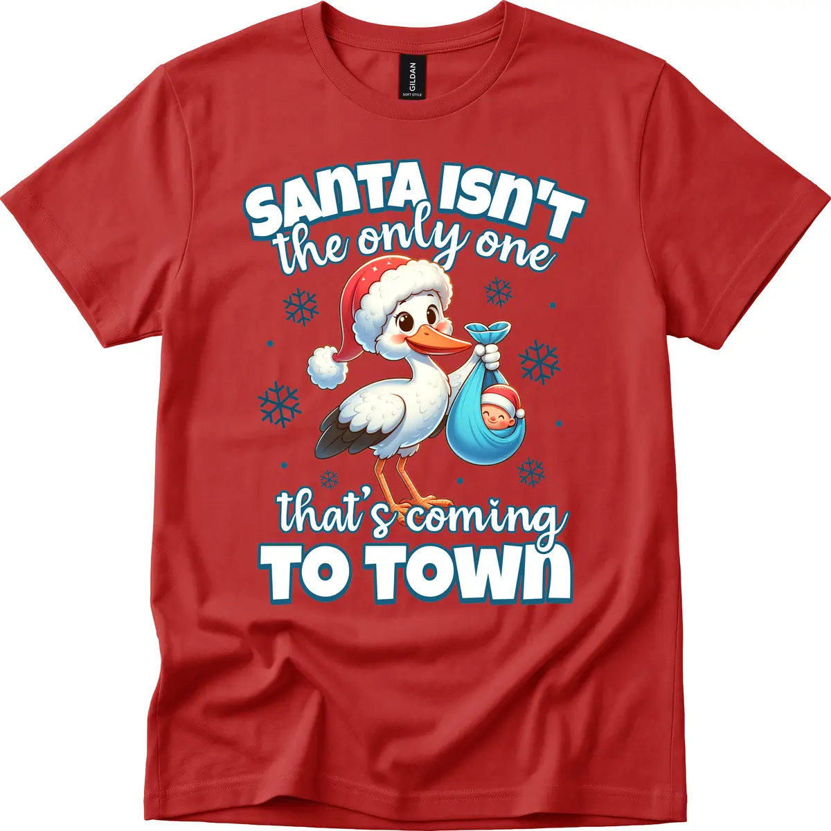 Santa Isn't The Only One Coming To Town T-Shirt in Red