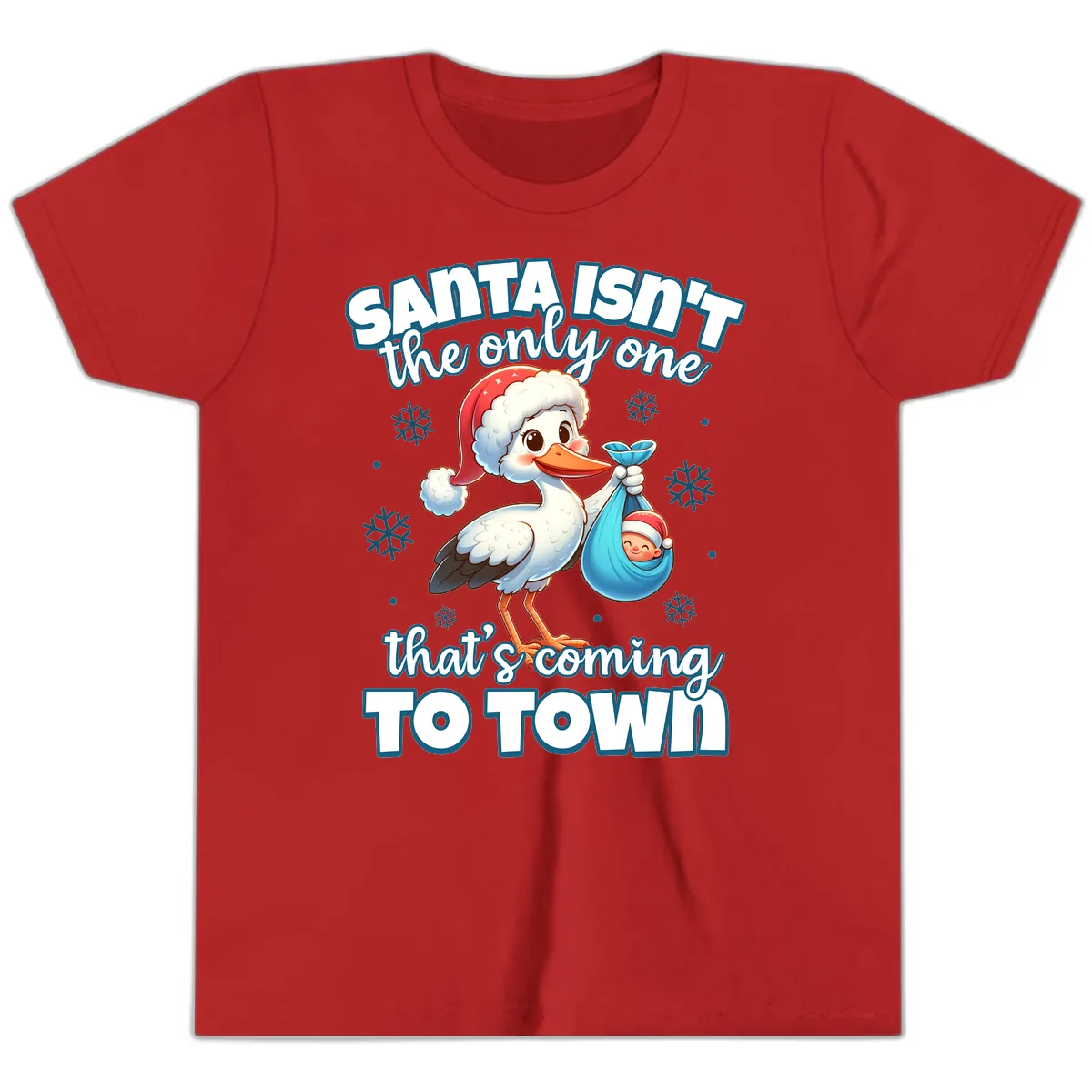 Santa Isn't The Only One Coming To Town Youth T-Shirt in Red