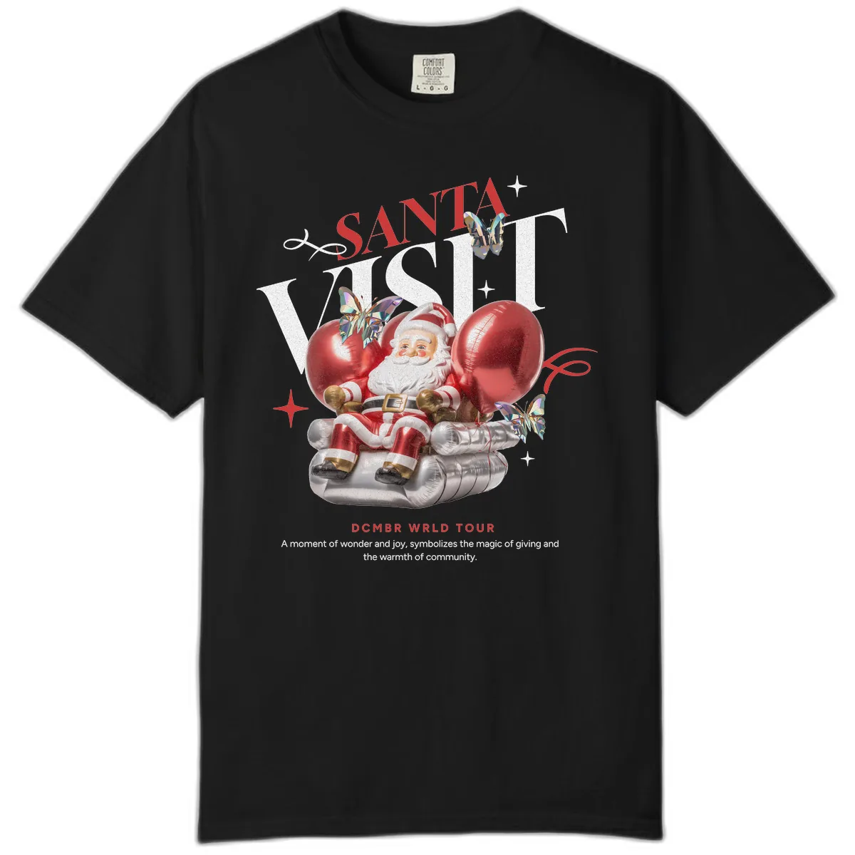 Santa's December World Tour Comfort Color in Black