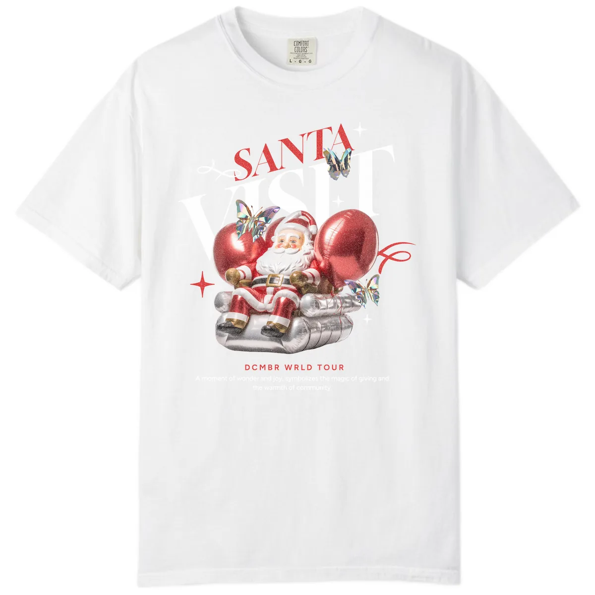 Santa's December World Tour Comfort Color in White