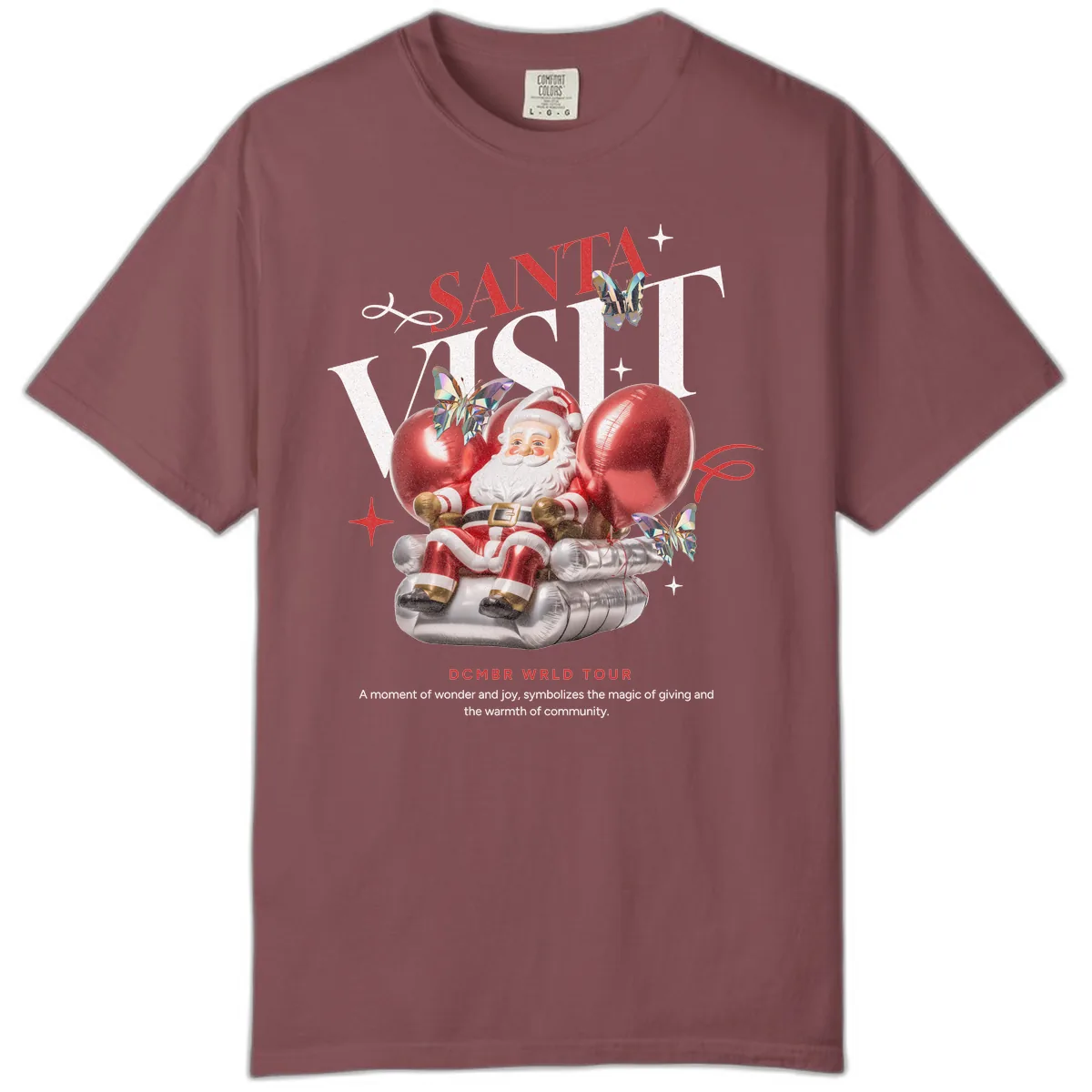 Santa's December World Tour Comfort Color in Brick
