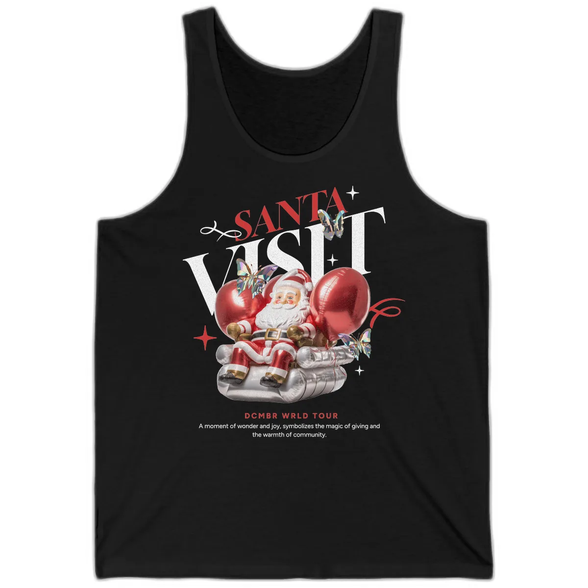 Santa's December World Tour Tank in Black