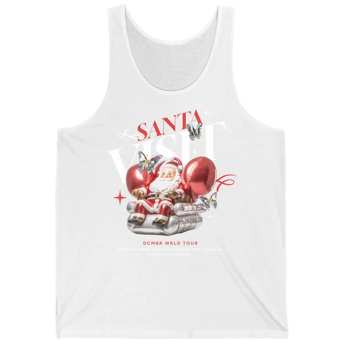 Santa's December World Tour Tank in White