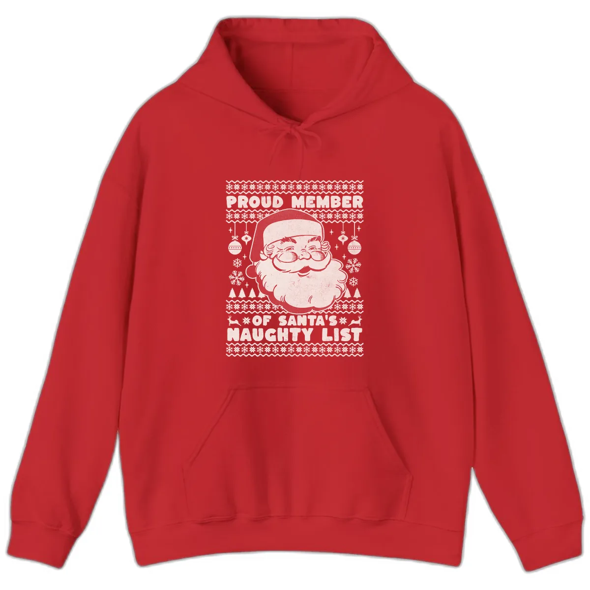 Proud Member Of Santa's Naughty List Hoodie in Red