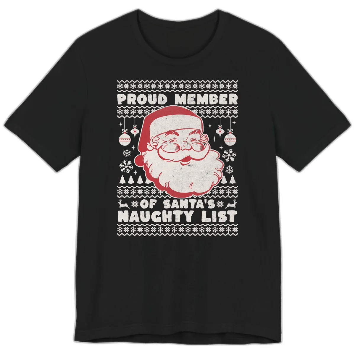 Proud Member Of Santa's Naughty List Premium T-Shirt in Black